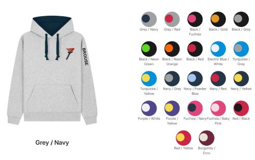 Copleston contrast colour leavers hoody